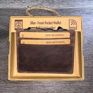 🔥⚡️FLASH SALE⚡️🔥 Genuine Leather Slim Wallet - BROWN